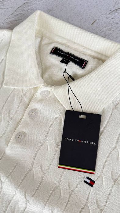 Чоловіча мужская Вʼязана Футболка  поло Tommy Hilfiger розмір  S-XXL