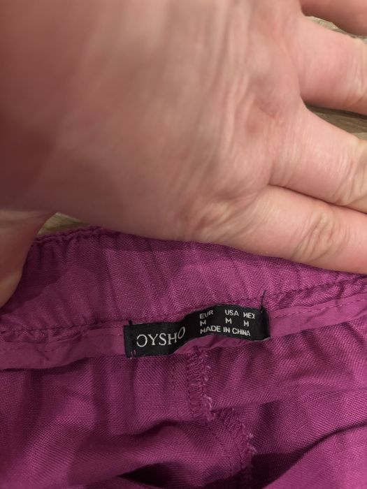 OYSHO r. M spodenki lniane z kieszeniami