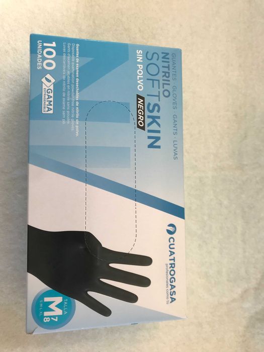 Luvas Nitrilo Softskin Preto Sensitive