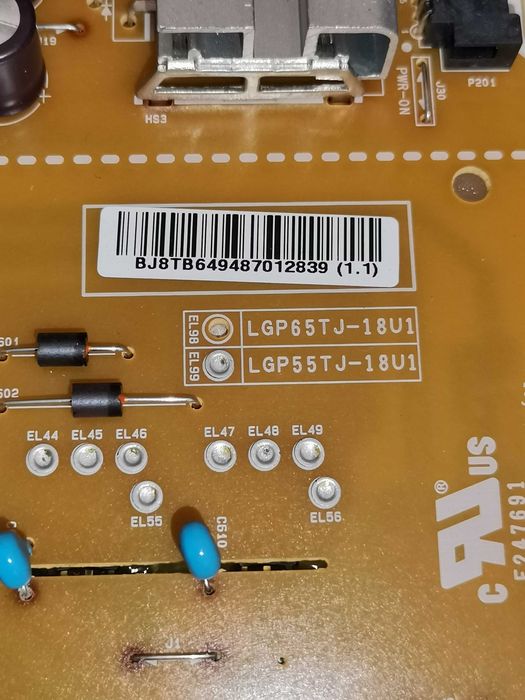 Fonte de alimentação LG LGP55TJ-18U1  EAX 6 7 8 6 5 2 0 1