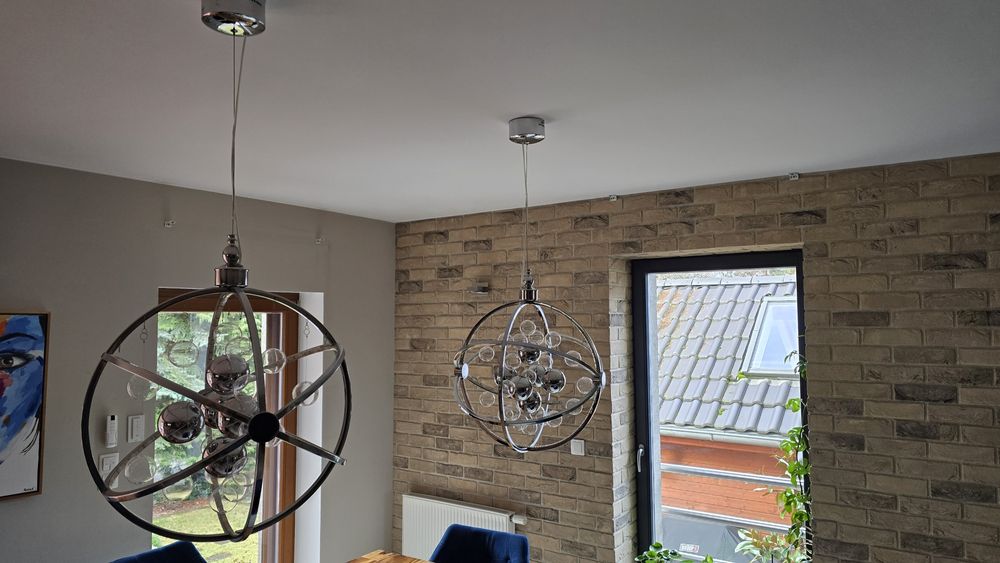 Lampy KARE Pendant Lamp Universum LED srebrna  2 szt