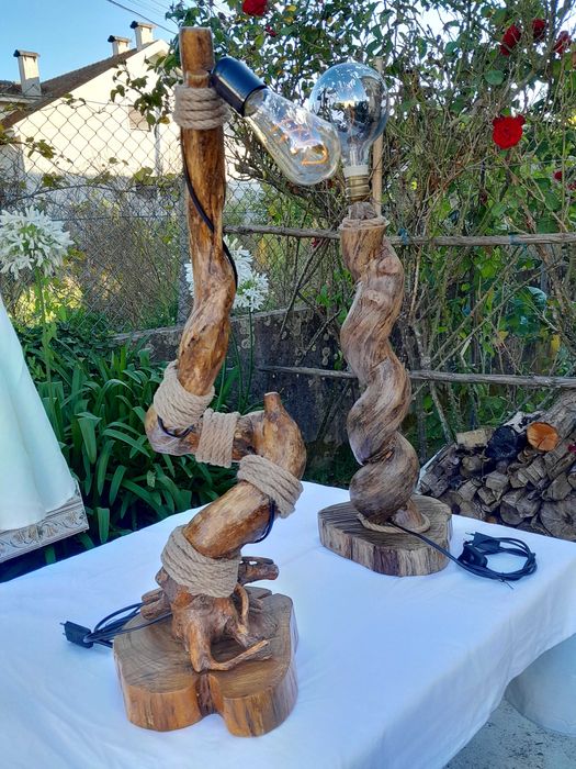 Porta velas em madeira  artesanais