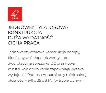 Pompa ciepła Rotenso Aquami Split 8 lub 10 kW z Montażem. Grzanie do -25°C,woda do 65°C