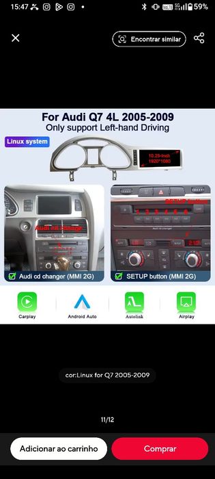 Radio Android Audi Q7/A6 2005-2009