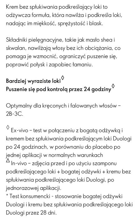Krem podkreślający loki DUOLOGI bez spłukiwania Oriflame