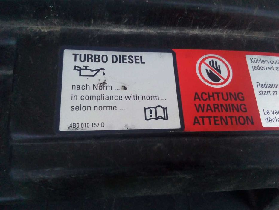 Chłodnice pas przedni 1.9 2.5TDI Audi A6 C5 A4 B6 4B0.010157D