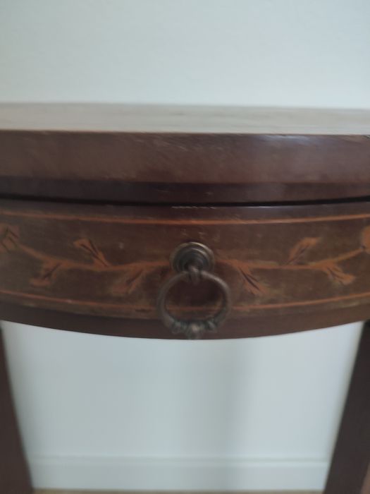 Mesa meia lua em madeira para restaurar