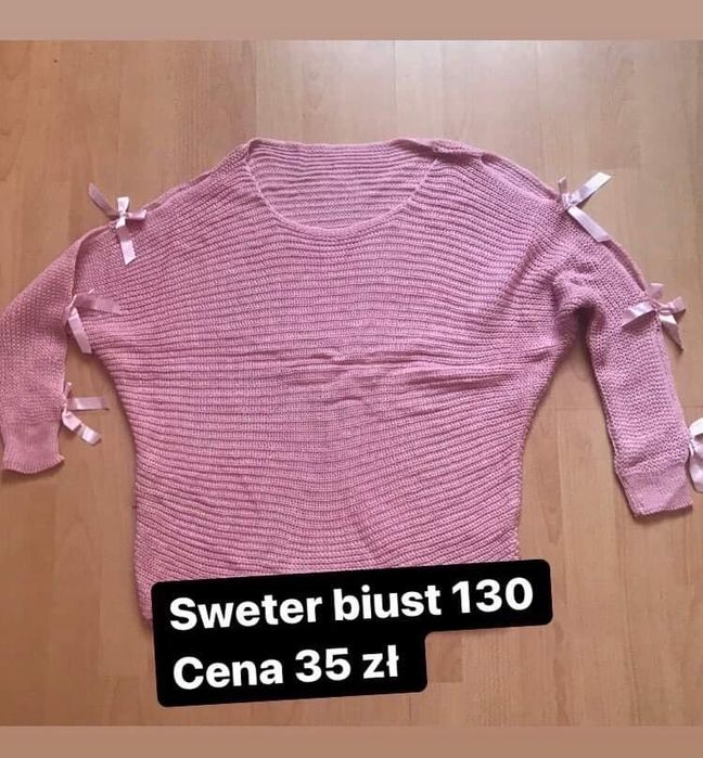 Sweter z kokardkami biust 100/130