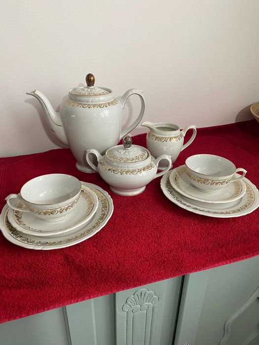 Ekskluzywny Serwis Kawowy Bareuther Waldsassen Bavaria -12 oobowy