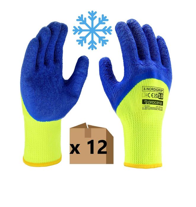 Rękawiczki Robocze Zimowe Ocieplane Mocne 12 PAR - Rozm. 9 (L)
