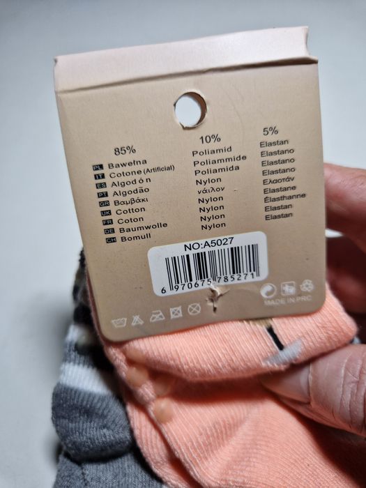 Skarpetki dziecięce antypoślizgowe 8 -16 m zestaw 2pary