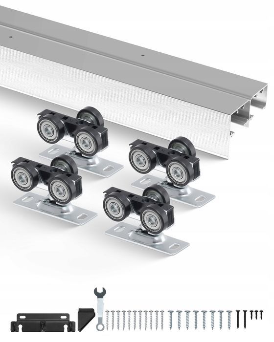 Zestaw prowadnic do drzwi przesuwnych VEVOR 1828MM aluminiowy system