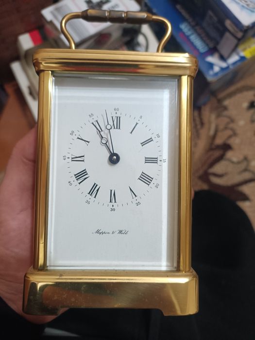 Часы каретные Mappen and Welt бронза стекло