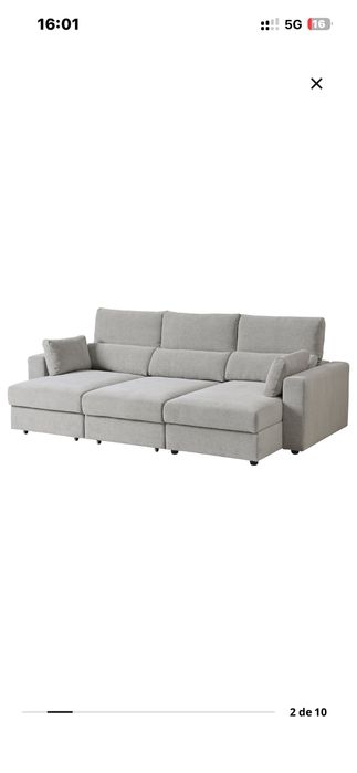 Sofa 3 lugares c/ chaise longue Eskilstuna IKEA