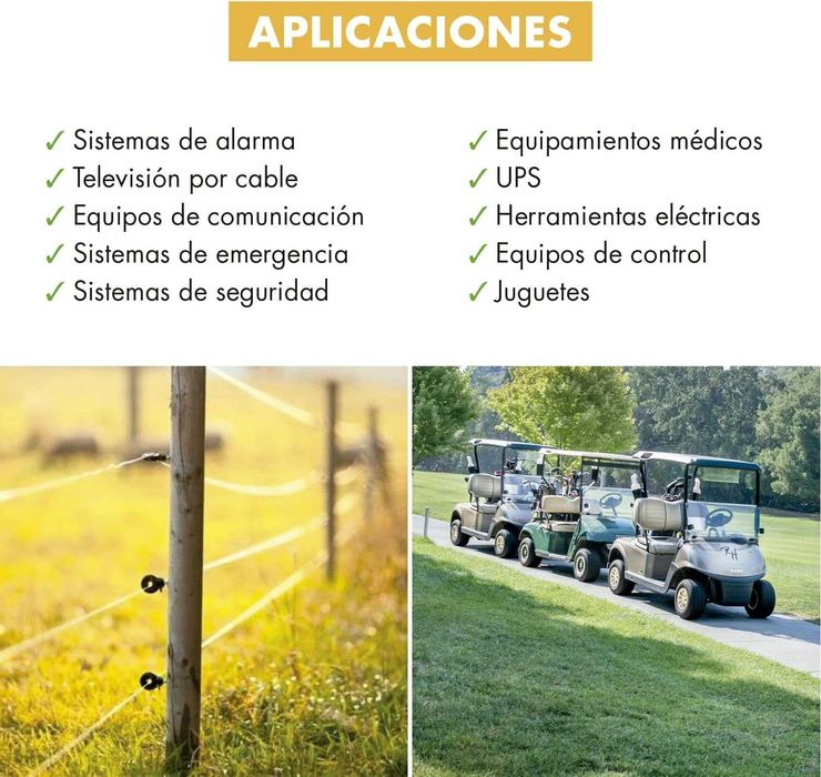 Bateria 6v 4.5Ah AGM Nova Ideal para motas e carros de crianças