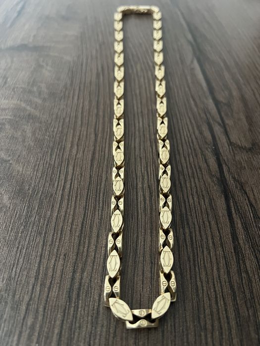 Złoty łańcuszek / łańcuch cartier 585 128g 70cm