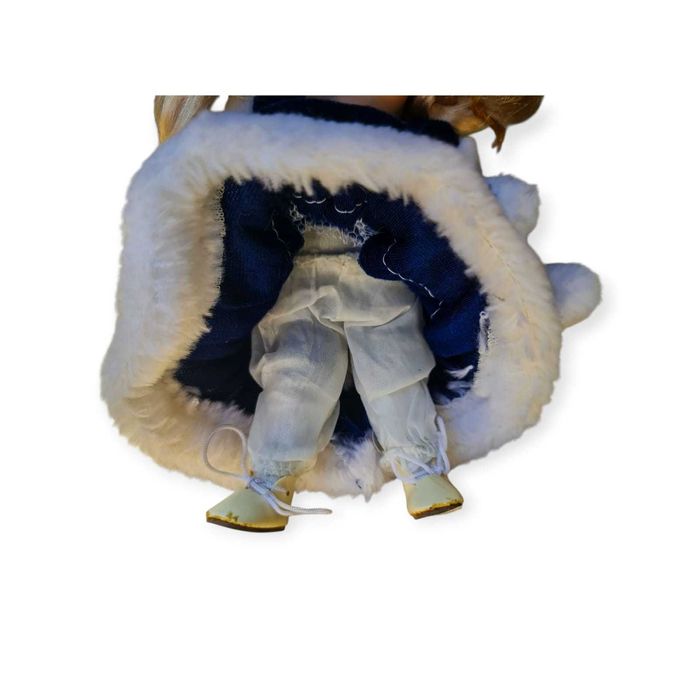 Boneca Porcelana Russa com Vestido Azul e Branco – 18cm