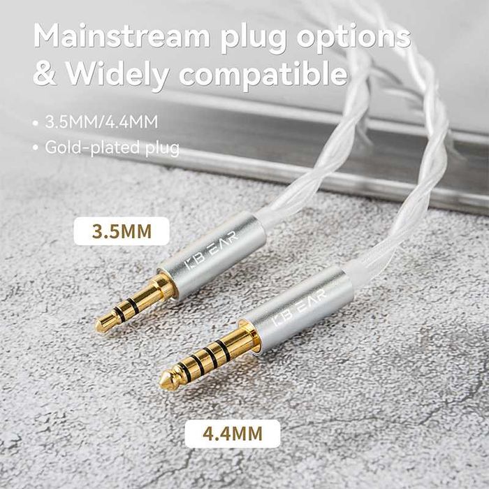 ‼️ KBEAR Glint (2Pin / QDC / MMCX) - сменный кабель для IEMs наушников