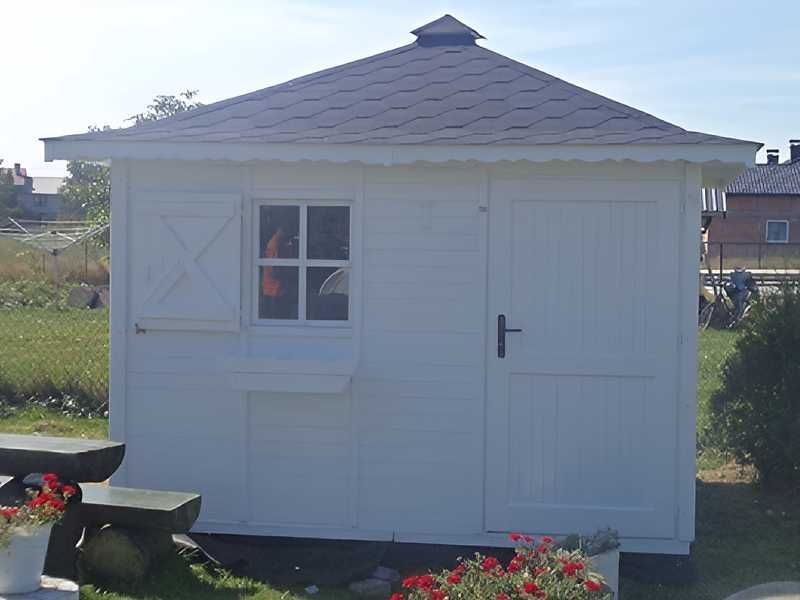 Domek Narzędziowy 3x3 4-spad Drewniany Producent Impregnacja Podłoga