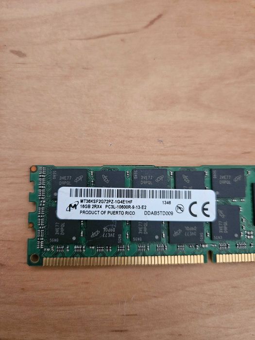 Vendo Pack de Memória RAM 32GB (2x16GB) Micron/HP DDR3L ECC Registered PN: 628974-181