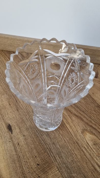 Wazon kryształowy PRL, stary wazon kryształ