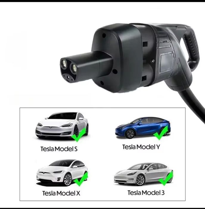 ПРЕМІУМ‼️Перехідник NACS CCS2 Tesla DC+AC 250kW | Швидка зарядка CCS Combo 2 для авто США