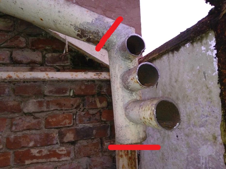 Rozdzielacz górny lewy stal fi 114mm 11,4cm na 76mm element rury 1 szt