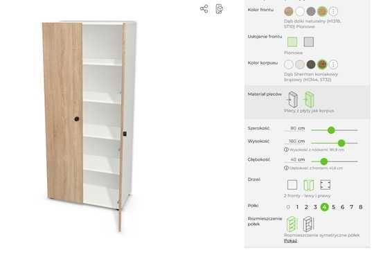 Promocja Szafa ubraniowa różne rozmiary wysyłka - złożonego mebla