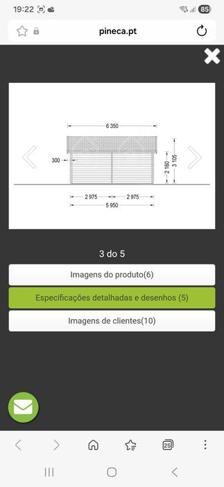 Casa de madeira T2 com 60m2