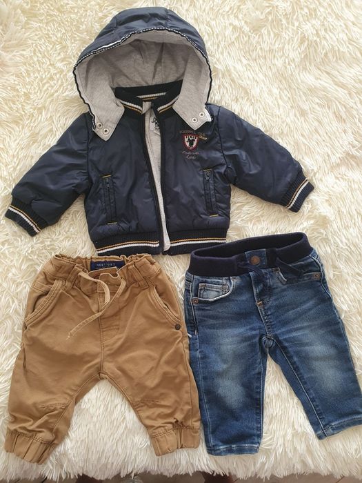 Курточка Chicco, джинси GAP, Next, сорочка Primark. 68 см