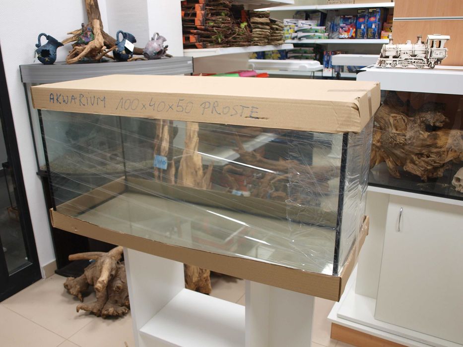 Akwarium proste 100x40x50 szkło 8mm/200l.