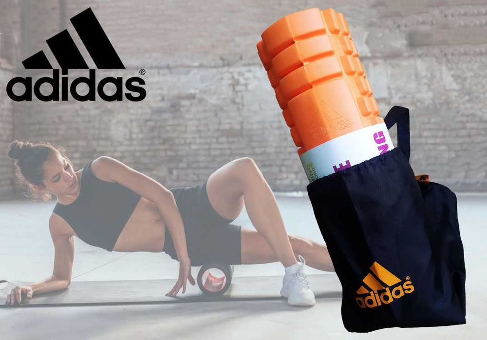 Ролик Adidas 45 см+ЧОХОЛ/масажний валик-ролер для масажу спини, ніг