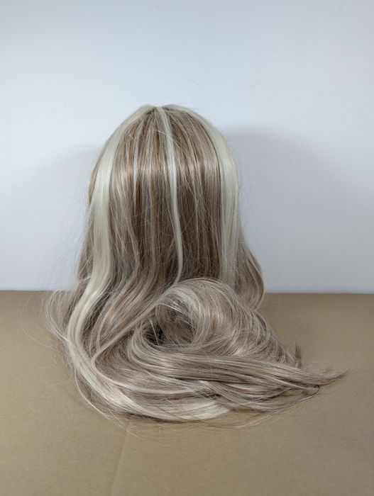 Peruka blond pasemka damska długie włosy ok 70 cm proste