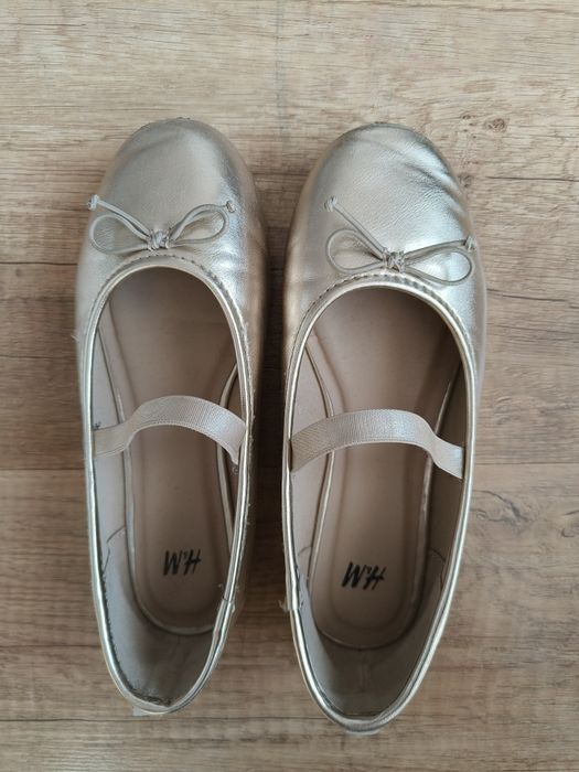 Złote baletki H&M