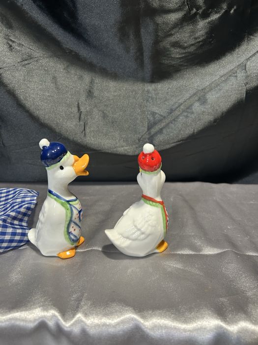 Solniczka i pieprzniczka – Kaczka i kaczorek – Ceramiczny zestaw