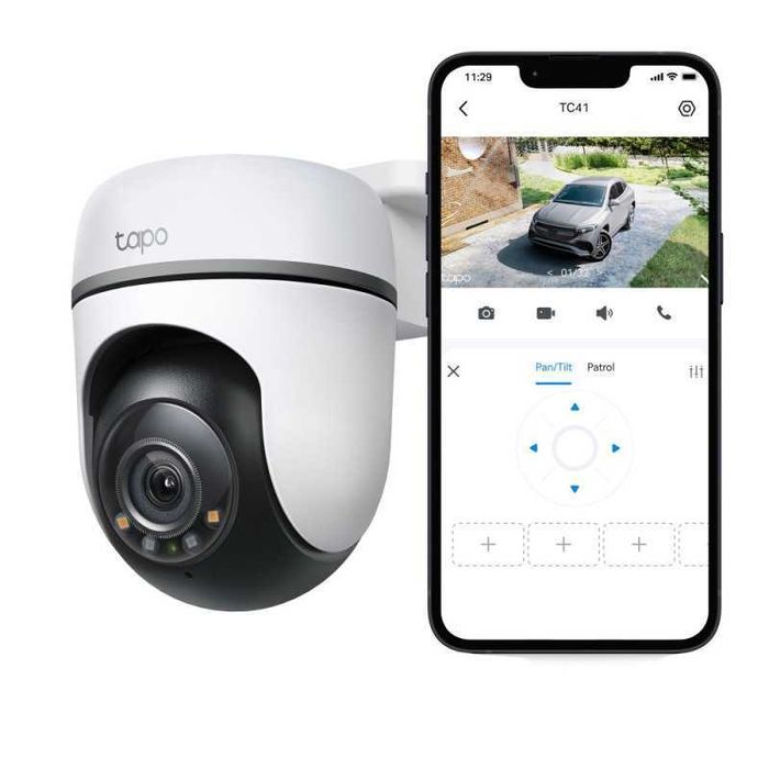TP-Link Tapo TC41 Câmara de Segurança Wi-Fi Exterior 2K Pan/Tilt