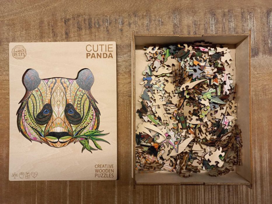Puzzle drewniane Słodka panda 200 elementów