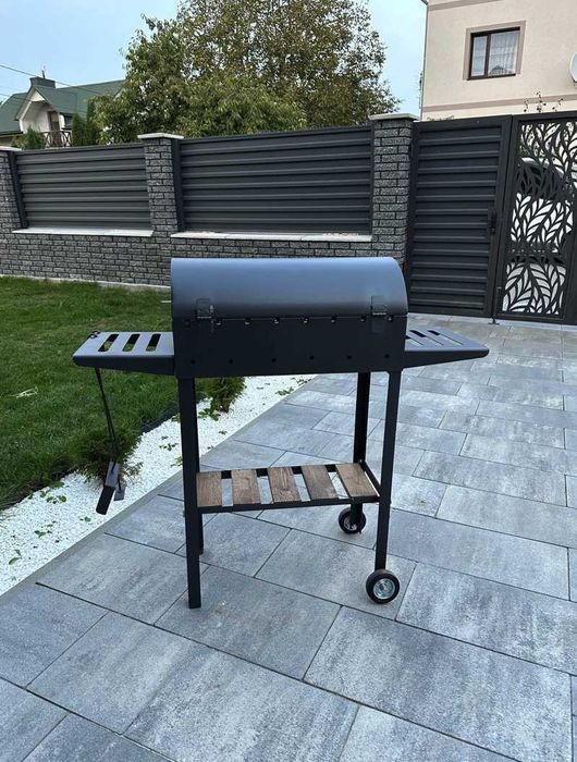 НОВИНКА / Мангал з кришкою метал 4 мм на 8 шампурів ПОСИЛЕНИЙ