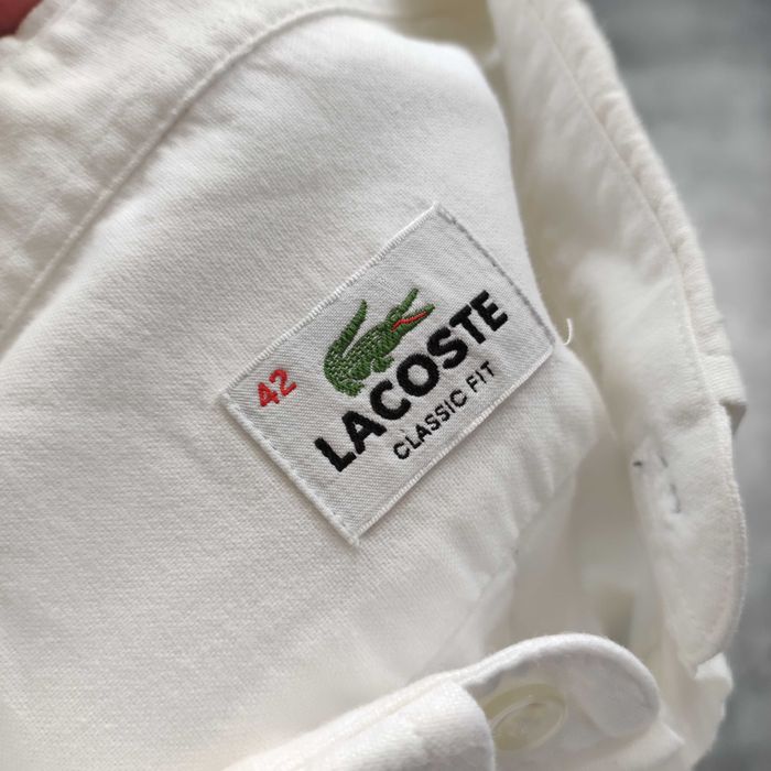 MĘSKA Elegancka PREMIUM Koszula Lacoste Bawełna Classic Kieszonka Logo