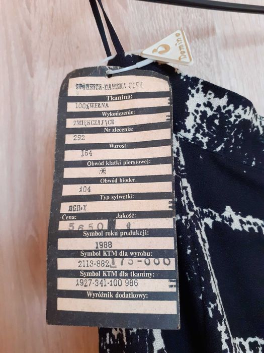 36 38 40 Nowa spódnica midi czarna wełniana 100% wełna vintage retro