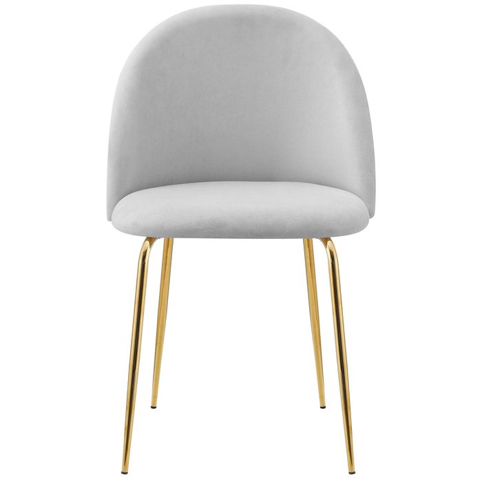 Krzesło welurowe FARGO GOLD VELVET szare