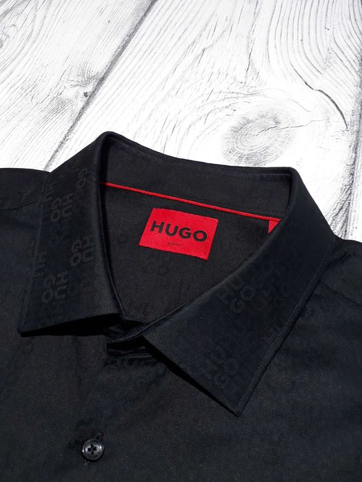 Монограмна сорочка HUGO Boss рубашка розмір XL