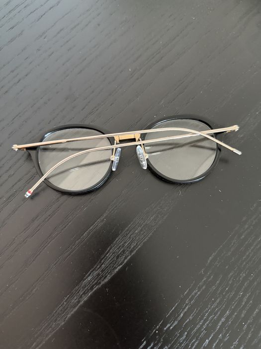 Óculos Thom Browne Originais – Black & Gold Round Glasses