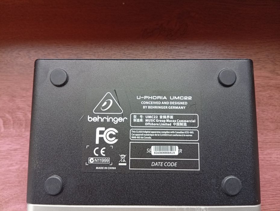 Behringer U-PHORIA UMC22 interfejs USB