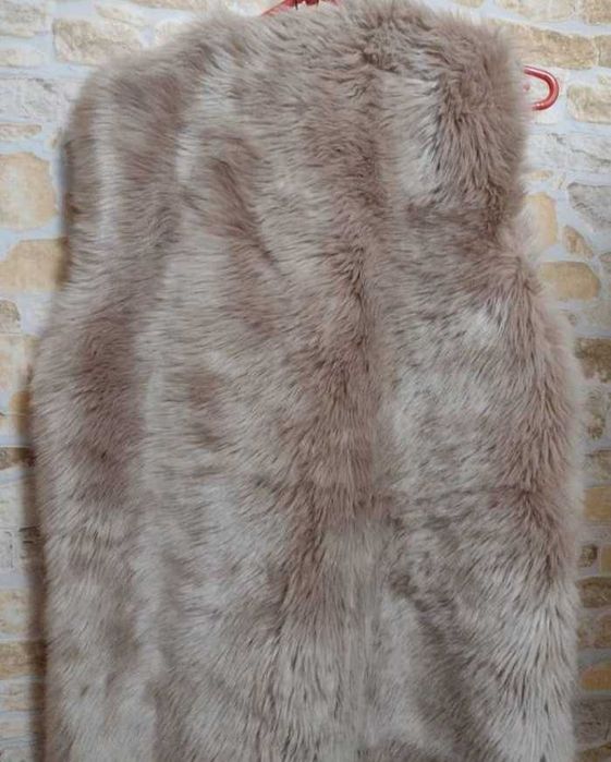 (38/M) ZARA/ Futrzana kamizelka, bezrękawnik futerko