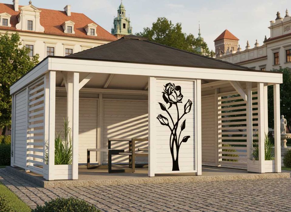 Altana Nowoczesna Ogrodowa Drewniana Altanka do Ogrodu ALTANY Altanki