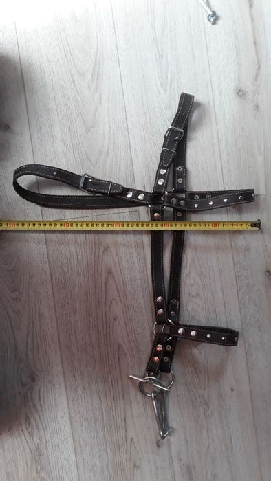 Шкіряна вуздечка на коня кантарка кантар недоуздок капейстра наголовни