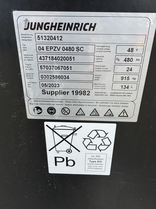 Електричний штабелер річтрак (кара) Jungheinrich ETV 214 650DZ 2017