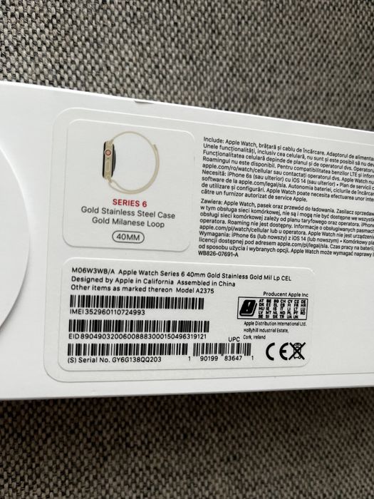 Zegarek smartwatch Apple Watch Series 6 40 mm stainless Gold