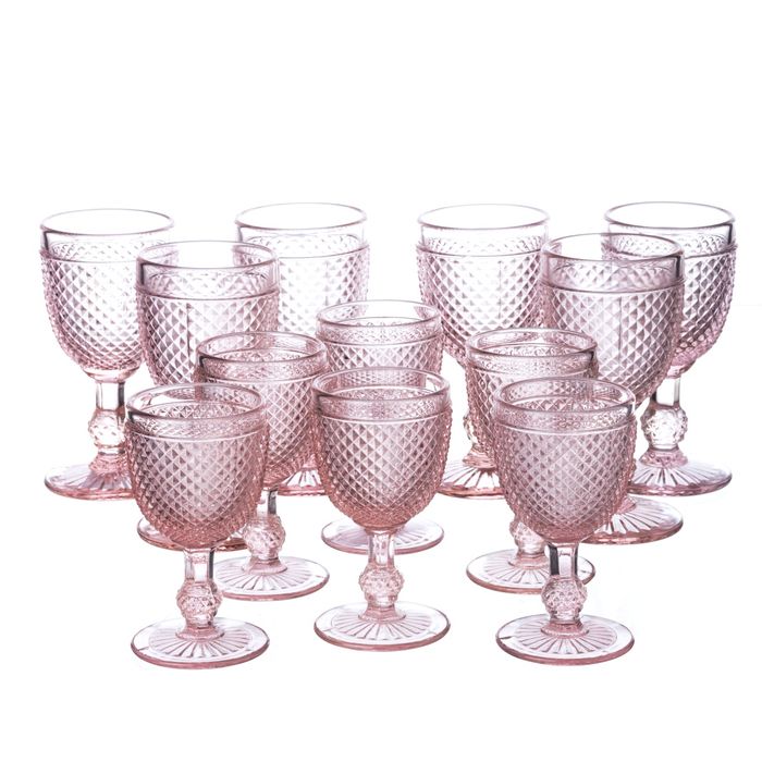 Cristal e vidro - Conjunto de doze copos